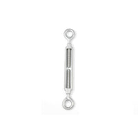 Tenditore a 2 occhi M10 mm. in acciaio Inox A4 - AISI 316