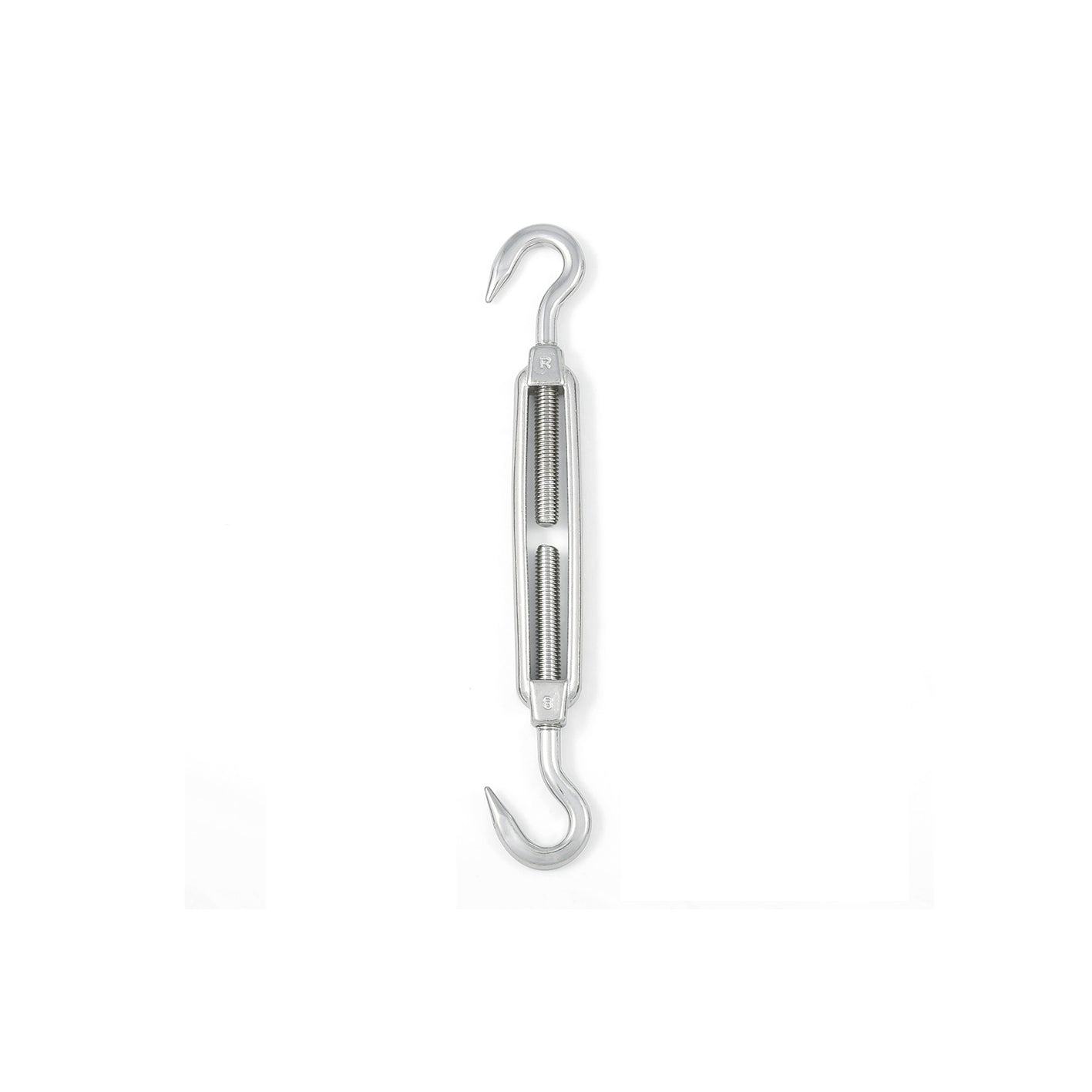 Tenditore a 2 ganci M8 mm. in acciaio Inox A4 - AISI 316