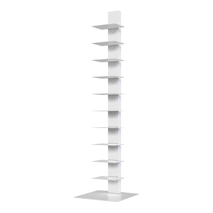 Libreria a Schienale Eksjà¶ Scaffale a 10 Ripiani 150 x 39 x 39 cm Acciaio - Bianco [en.casa]