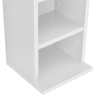 Scaffale a Colonna Tynset con 6 Scomparti per CD DVD 90x20x20 cm Bianco [en.casa]