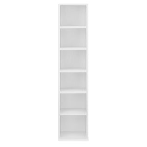 Scaffale a Colonna Tynset con 6 Scomparti per CD DVD 90x20x20 cm Bianco [en.casa]