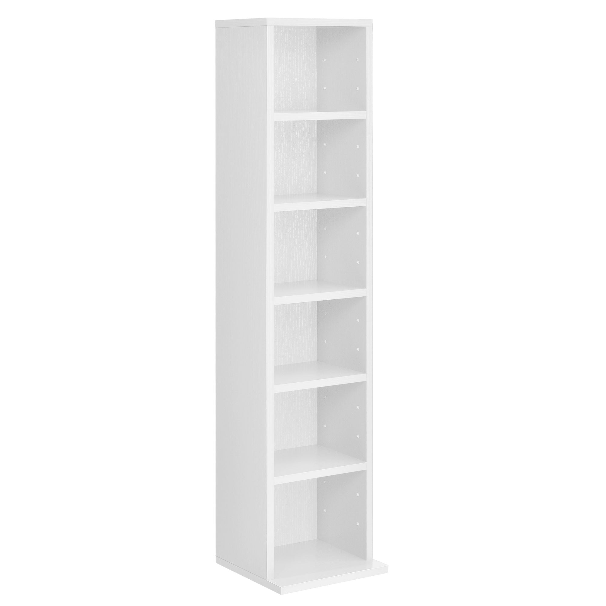 Scaffale a Colonna Tynset con 6 Scomparti per CD DVD 90x20x20 cm Bianco [en.casa]