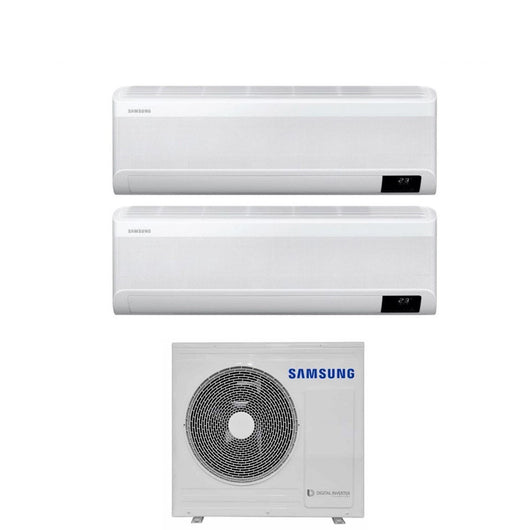 Climatizzatore Condizionatore Samsung Dual Split Inverter serie CEBU 7+18 con AJ068TXJ3KG R-32 Wi-Fi Integrato 7000+18000 - Novità