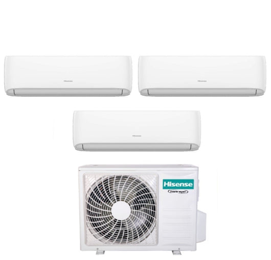 Climatizzatore Condizionatore Hisense Trial Split Inverter serie HI-COMFORT 12+12+12 con 3AMW72U4RJC R-32 Wi-Fi Integrato 12000+12000+12000