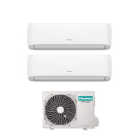 Climatizzatore Condizionatore Hisense Dual Split Inverter serie HI-COMFORT 12+12 con 3AMW62U4RJC R-32 Wi-Fi Integrato 12000+12000