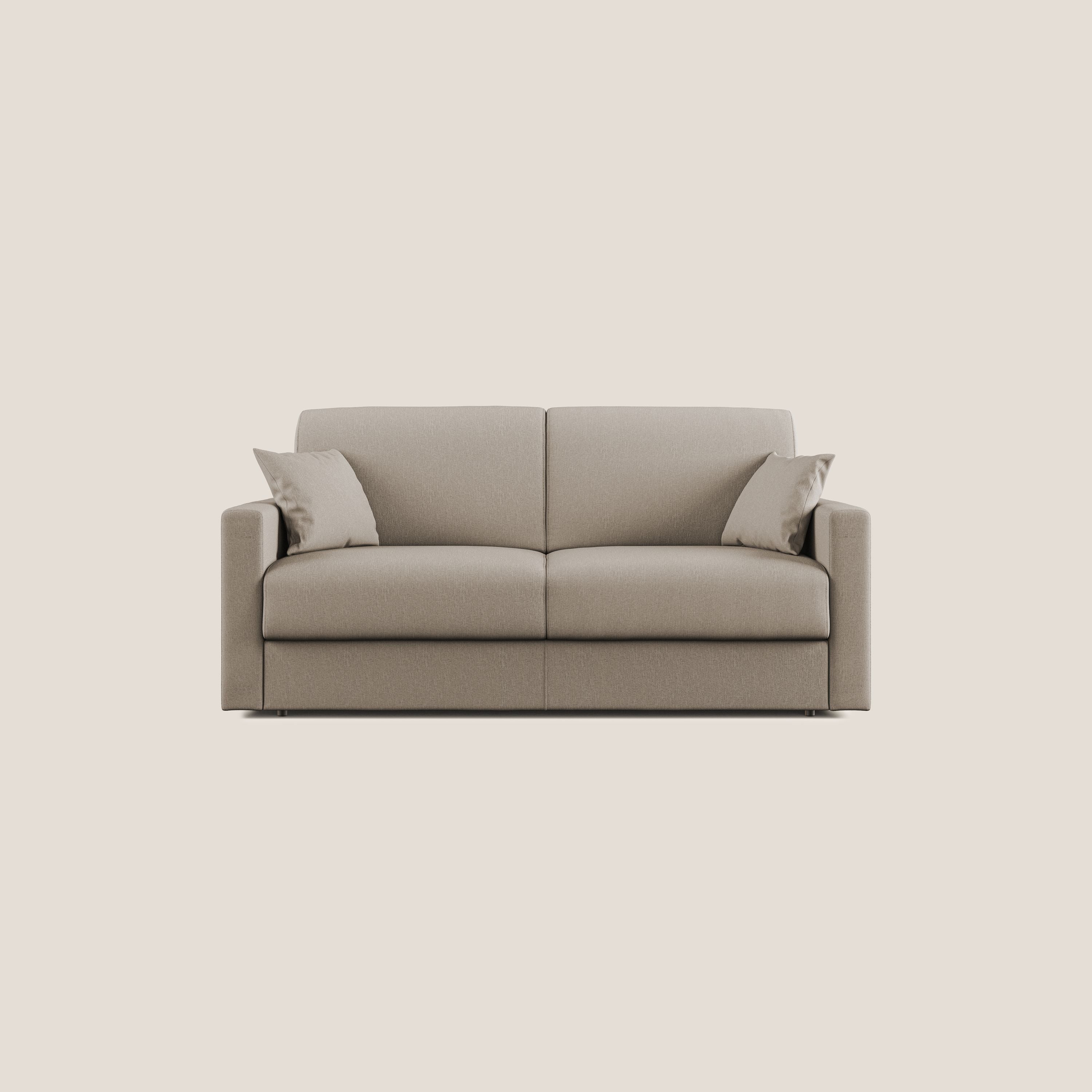 Divano Letto 3 Posti 206x92x96 cm in Tessuto Beige