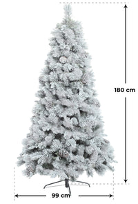 Albero di Natale Artificiale Innevato 180 cm 623 Rami Verde