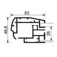 Bacheca da Esterno con Apertura a Ribalta 58,5x76x4,7 cm in Alluminio con Led Silver