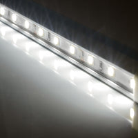 Bacheca con Apertura a Battente 51,5x79,0x2,3 cm in Alluminio con Led Silver