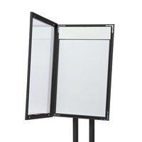 Espositore a Leggio con Piantana 51,4x79 cm in Alluminio con Led Porta Menù Nera