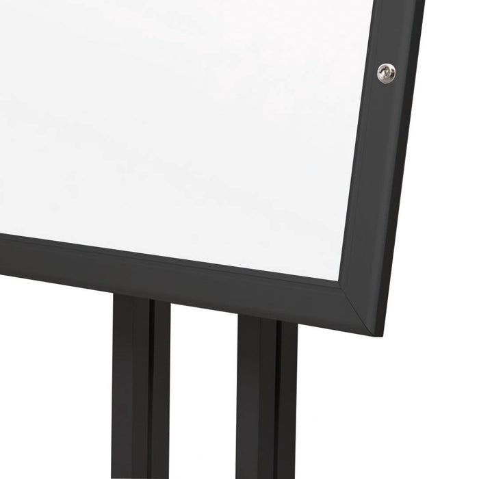 Espositore a Leggio con Piantana 51,4x79 cm in Alluminio con Led Porta Menù Nera