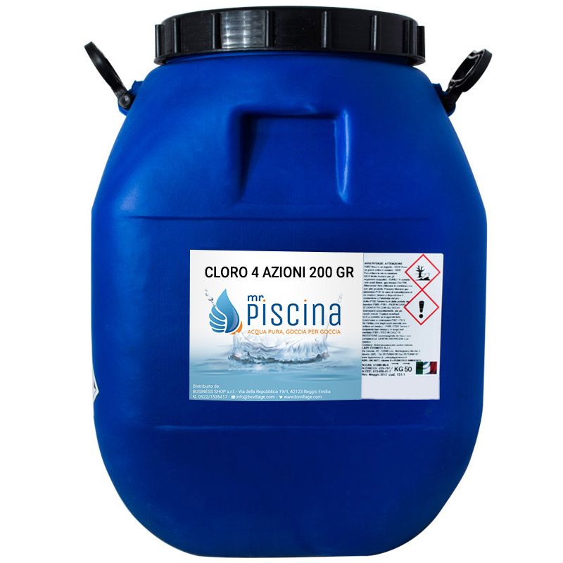 Cloro 4 Azioni 200 Gr Confezione Da 25 Kg Non Blisterate