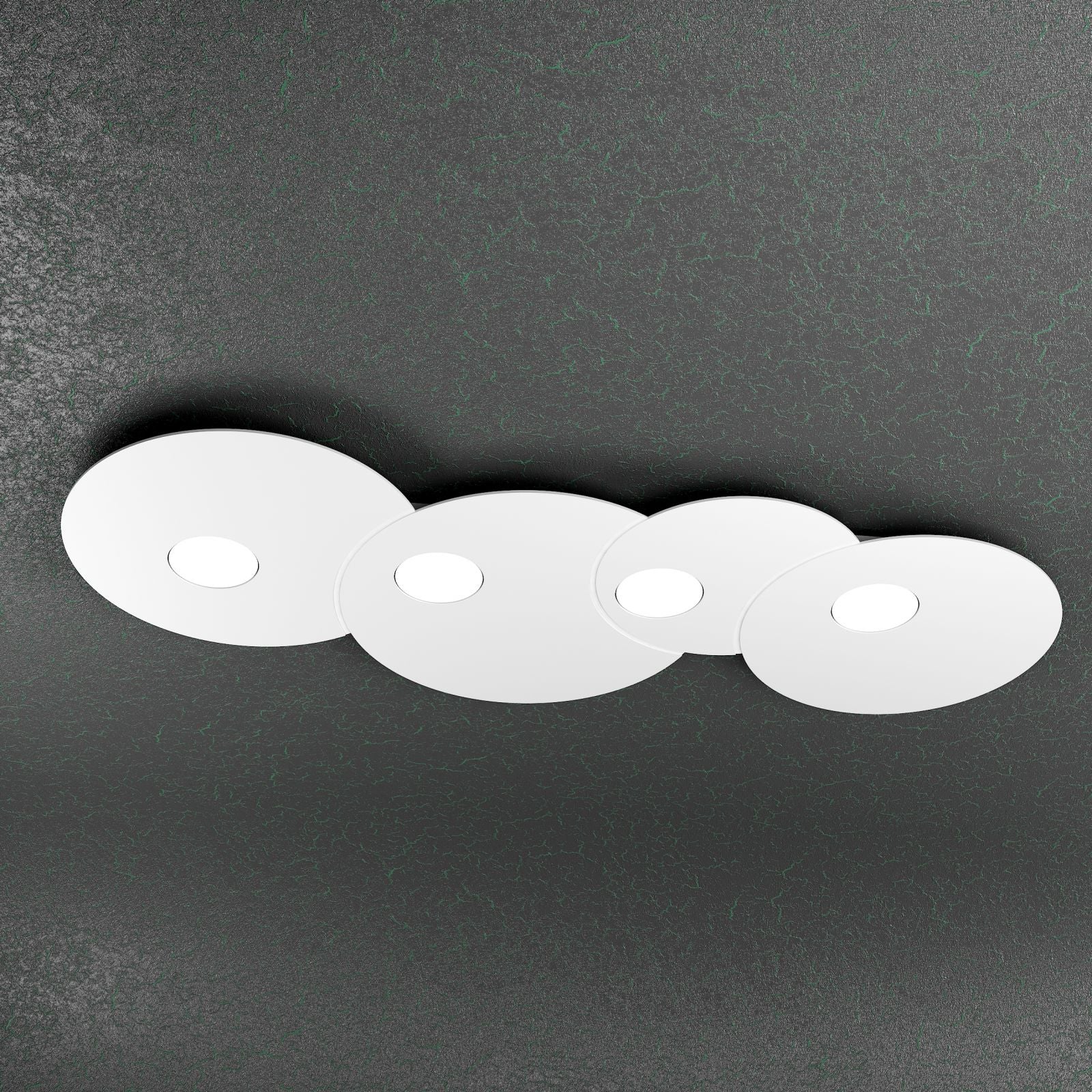 CLOUD PLAFONIERA 4 LUCI RETTANGOLARE BIANCO 1128-PL4 R-BI