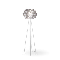 Lampada Da Terra Con Treppiede 1 Luce Cloud In Polilux Silver Made In Italy