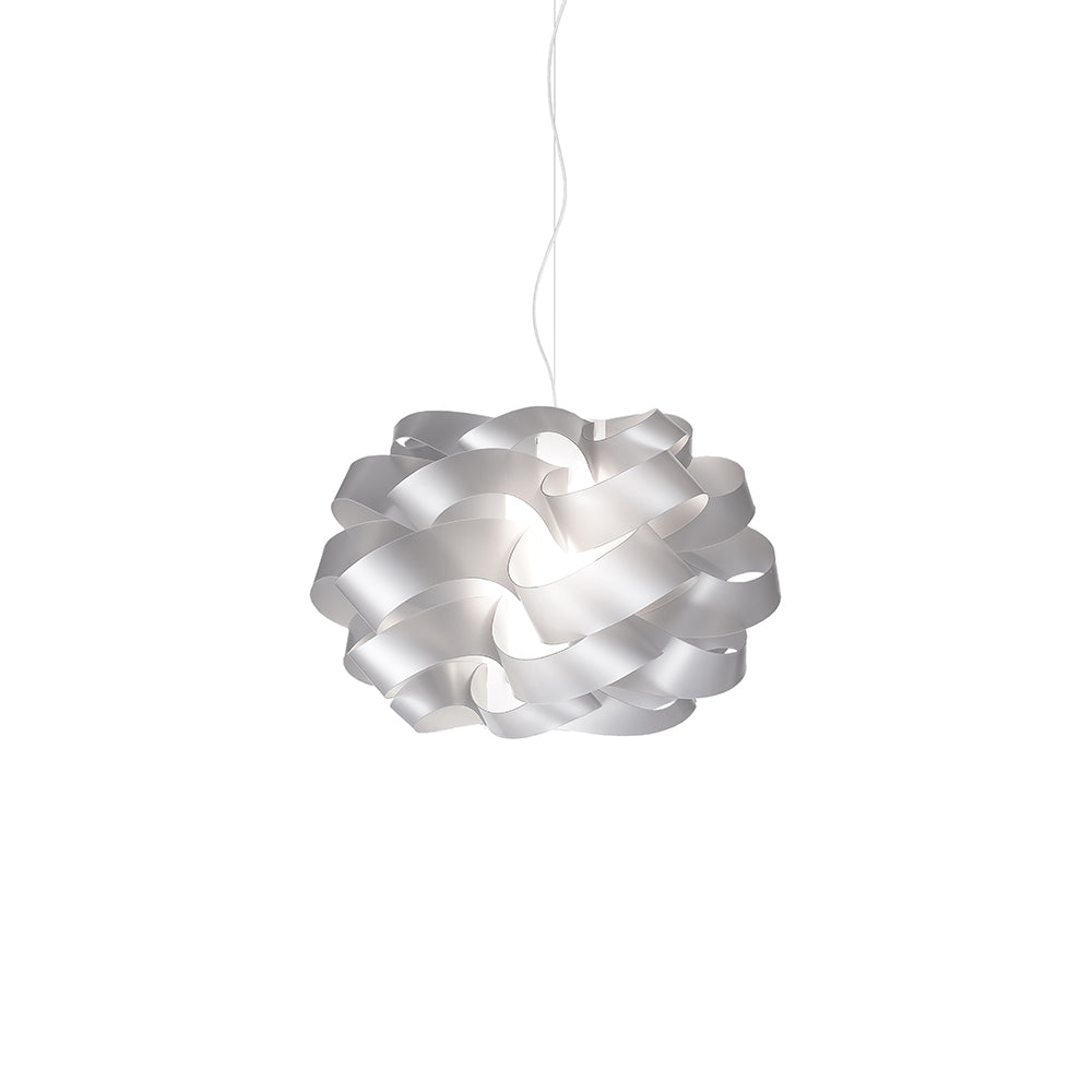 Sospensione Moderna 5 Luci Cloud D100 In Polilux Silver Made In Italy