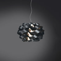 Sospensione Moderna 1 Luce Cloud D40 In Polilux Nero Made In Italy