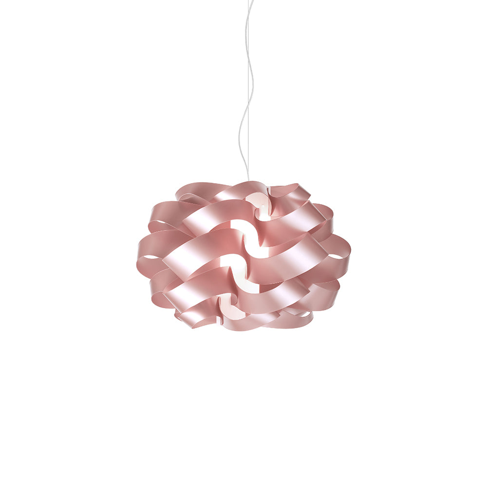 Sospensione Moderna 1 Luce Cloud D40 In Polilux Rosa Metallico Made In Italy