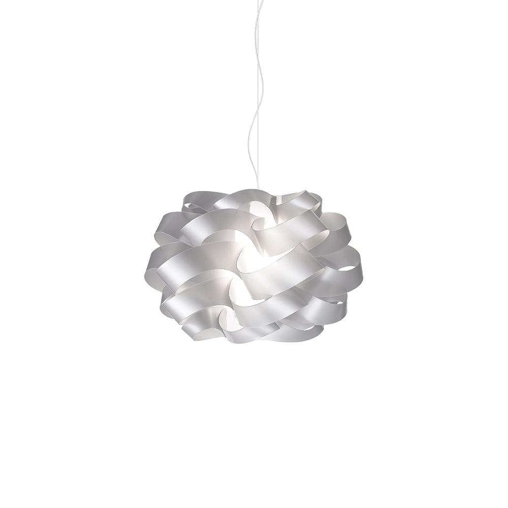 Sospensione Moderna 1 Luce Cloud D40 In Polilux Silver Made In Italy