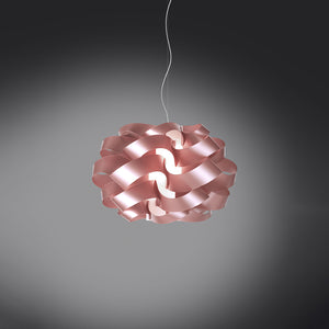 Sospensione Moderna 1 Luce Cloud D50 In Polilux Rosa Metallico Made In Italy