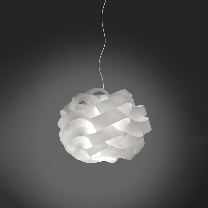 Sospensione Moderna 1 Luce Cloud D50 In Polilux Bianco Made In Italy