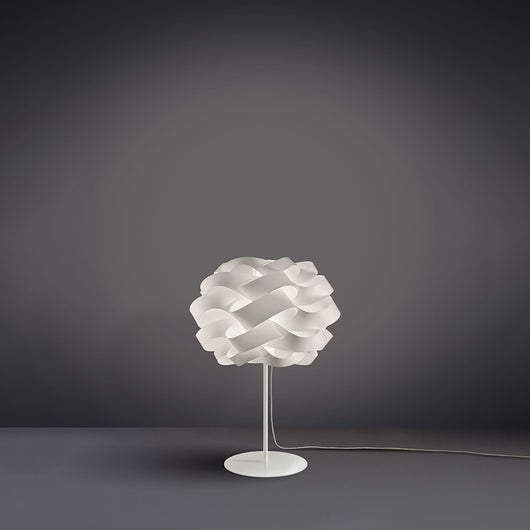 Lampada Da Tavolo Moderna 1 Luce Cloud In Polilux Bianco Made In Italy