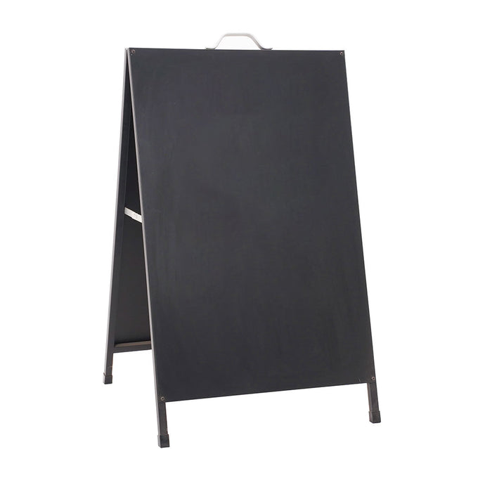 Espositore Pubblicitario Bifacciale Bifacciale con Lavagna 60x90 cm in Metallo Nero