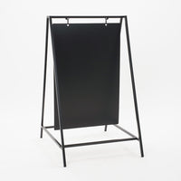 Espositore Pubblicitario Bifacciale Bifacciale con Lavagna 50x70 cm in Metallo Nero