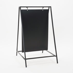 Espositore Pubblicitario Bifacciale Bifacciale con Lavagna 50x70 cm in Metallo Nero