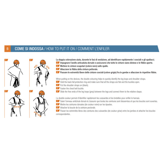 IMBRACATURA ANTICADUTA DI SICUREZZA ANTINFORTUNISTICA GAMMA 2 M/XL KAPRIOL 27973