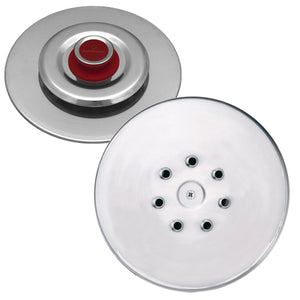 Coperchio Magico Antiodore Ø26 cm Ventur Magic in Acciaio Inox Pomolo in Bachelite Rosso