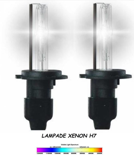 COPPIA LAMPADE FARI XENON H7 6000K RICAMBI AUTO MOTO 35W XENON