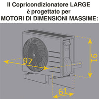 Copri Condizionatore da Esterno Large 105x65x95 cm in Alluminio Bianco