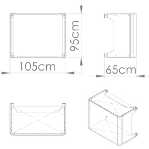 Copri Condizionatore da Esterno Large 105x65x95 cm in Alluminio Bianco