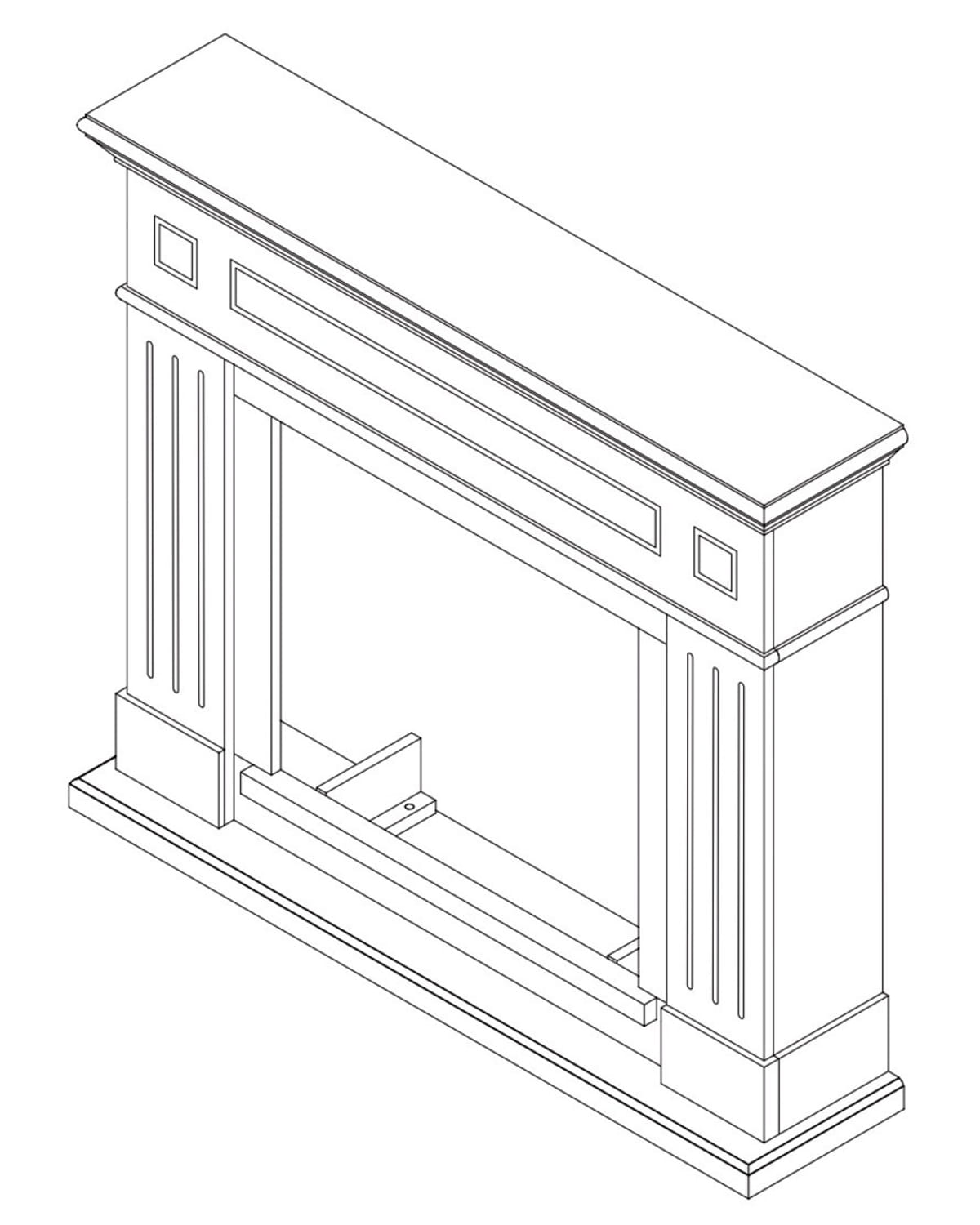 Fuego Cornice Caminetto Carlo Grigia Cornice Per Caminetto Per Inserto Elettrico Struttura In Legno