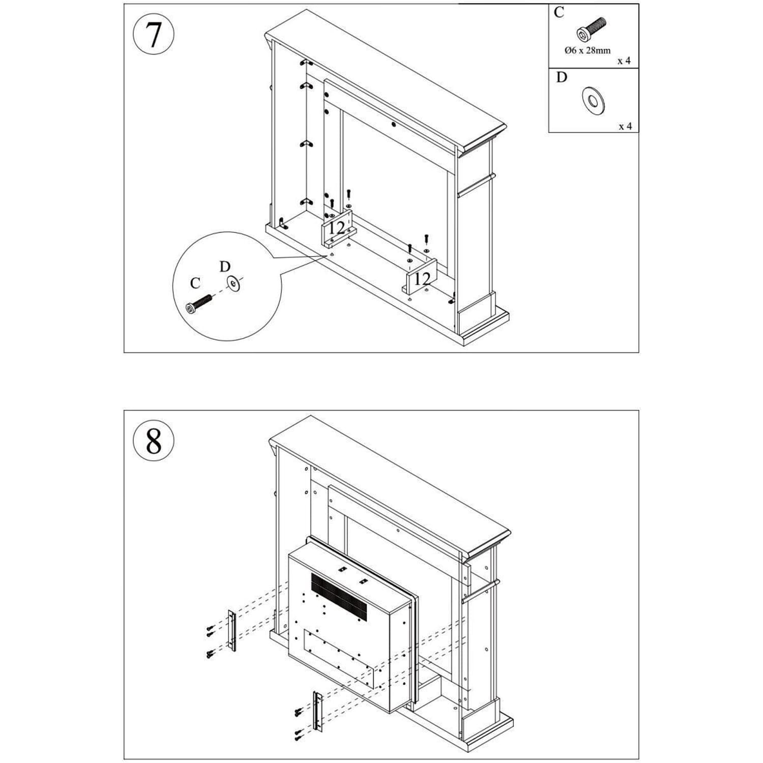 Fuego Cornice Caminetto Carlo Grigia Cornice Per Caminetto Per Inserto Elettrico Struttura In Legno