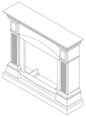 Fuego Cornice Caminetto Ciro Wenge Cornice Per Caminetto Struttura In Legno Mdf