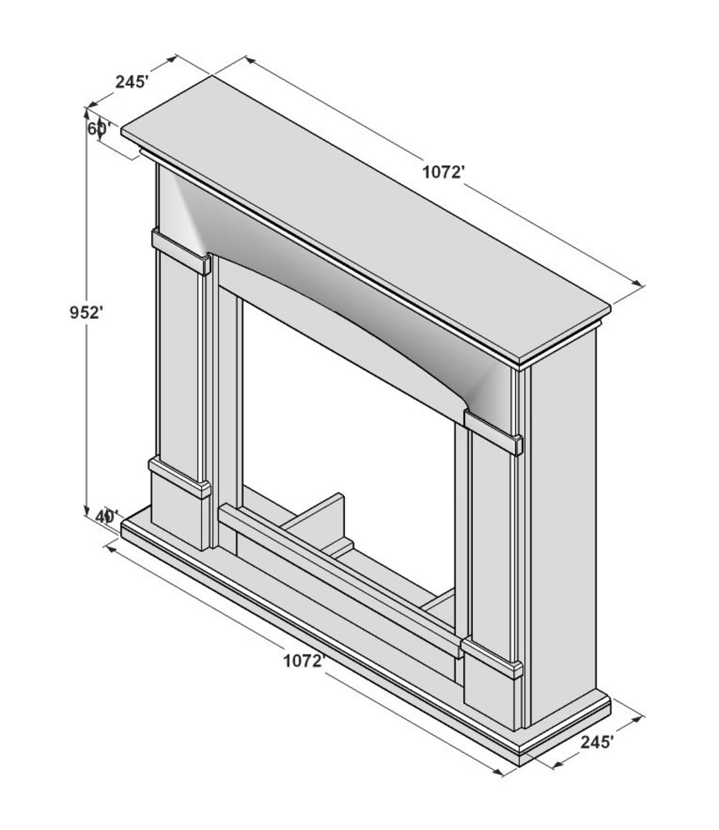 Fuego Cornice Caminetto Gio Rovere Cornice Per Caminetto Struttura In Legno Mdf