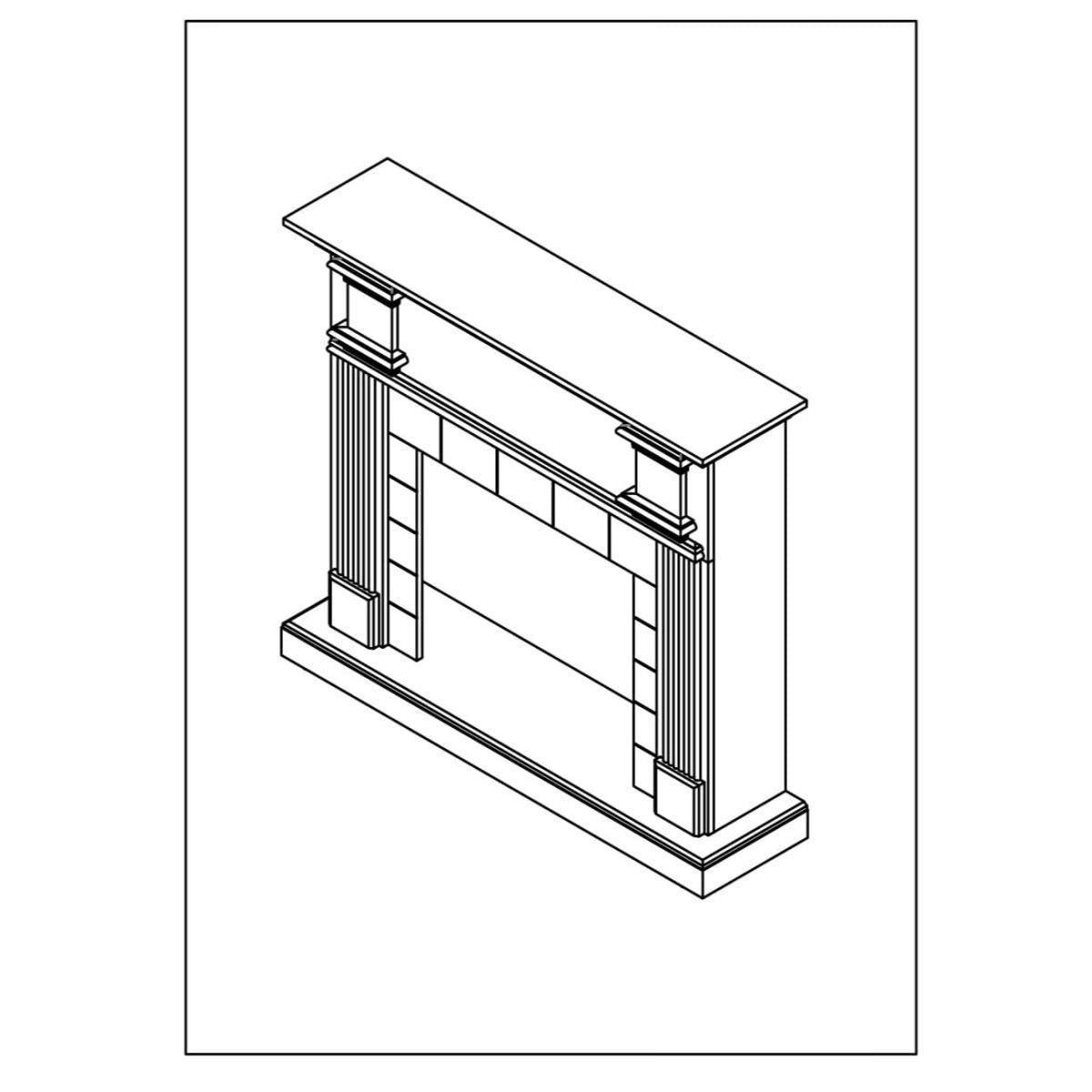 Mpc Cornice Camino Caldera Grigio Grigio Profondo Cornice Caminetti Caldera Grigio Profondo Mdf Per Inserto Elettrico Caminettovulcano o Bruciatore Esistente Design Classico Senza Tempo