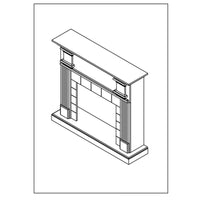 Mpc Cornice Camino Caldera Grigio Grigio Profondo Cornice Caminetti Caldera Grigio Profondo Mdf Per Inserto Elettrico Caminettovulcano o Bruciatore Esistente Design Classico Senza Tempo