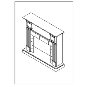 Mpc Cornice Camino Caldera Grigio Grigio Profondo Cornice Caminetti Caldera Grigio Profondo Mdf Per Inserto Elettrico Caminettovulcano o Bruciatore Esistente Design Classico Senza Tempo