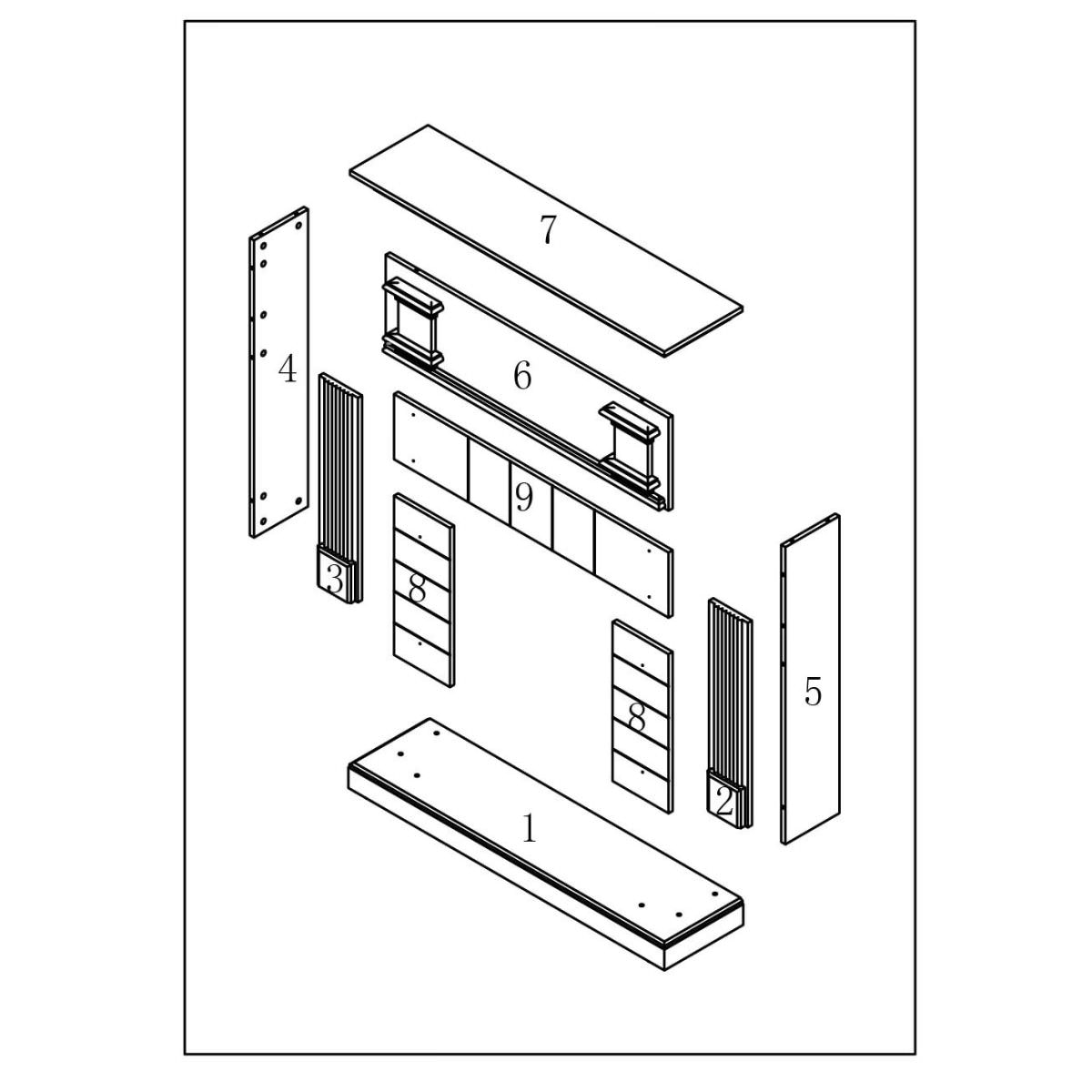 Mpc Cornice Camino Caldera Grigio Grigio Profondo Cornice Caminetti Caldera Grigio Profondo Mdf Per Inserto Elettrico Caminettovulcano o Bruciatore Esistente Design Classico Senza Tempo