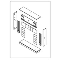 Mpc Cornice Camino Caldera Grigio Grigio Profondo Cornice Caminetti Caldera Grigio Profondo Mdf Per Inserto Elettrico Caminettovulcano o Bruciatore Esistente Design Classico Senza Tempo