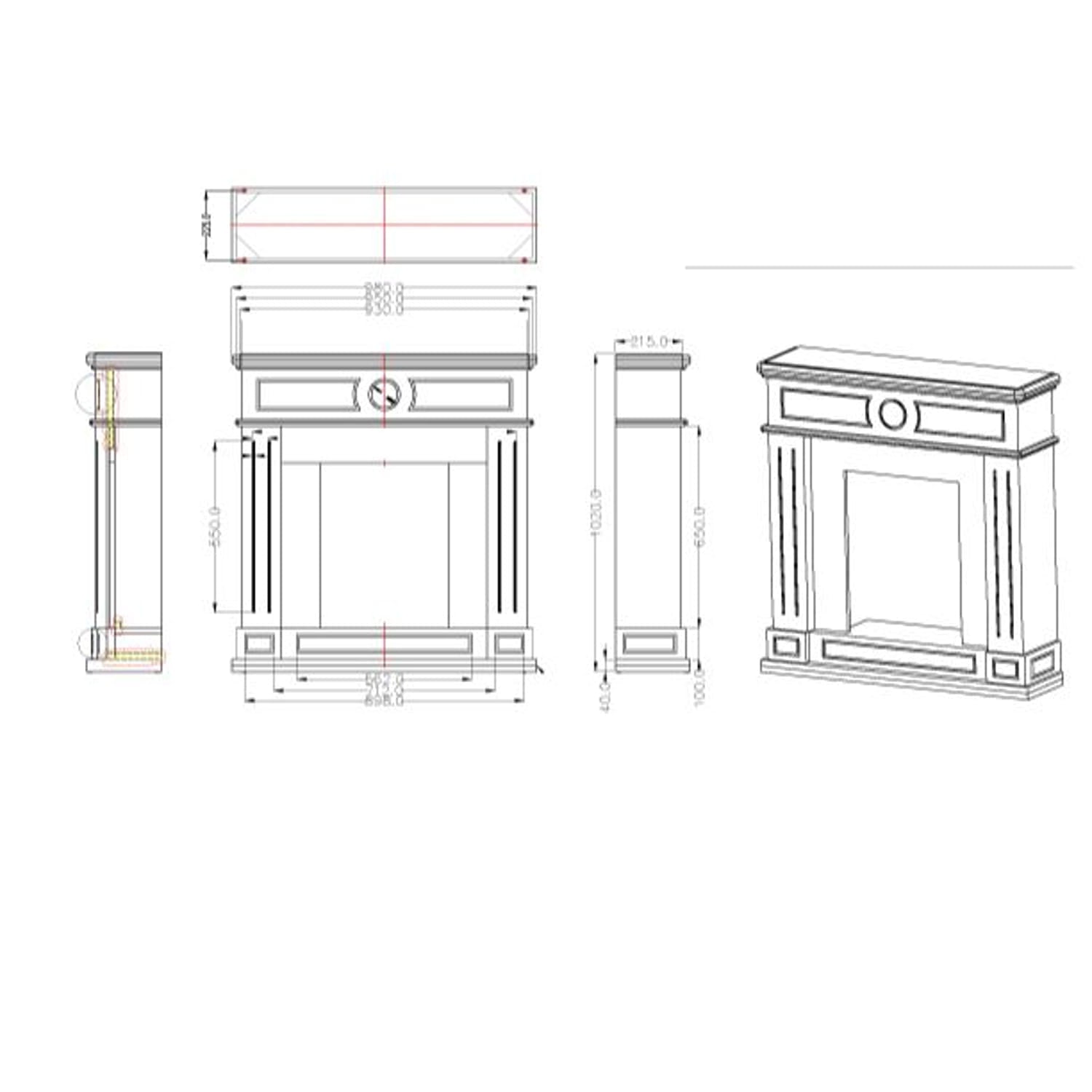 MPC CORNICE CAMINO LIPARI GRIGIO grigio Cornice caminetti Lipari grigio