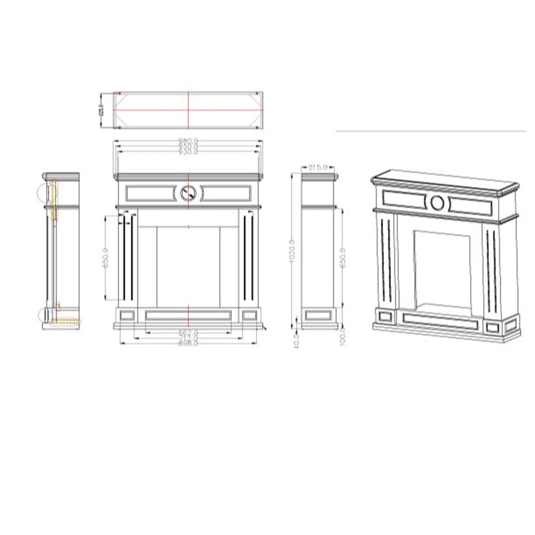 MPC CORNICE CAMINO LIPARI GRIGIO grigio Cornice caminetti Lipari grigio