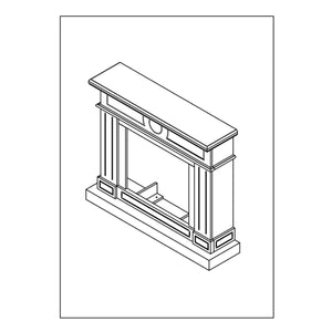 MPC CORNICE CAMINO LIPARI GRIGIO grigio Cornice caminetti Lipari grigio