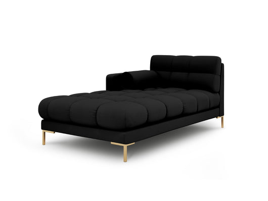 Cosmopolitan Design - Chaise longue sinistra "Bali" in tessuto strutturato nero 