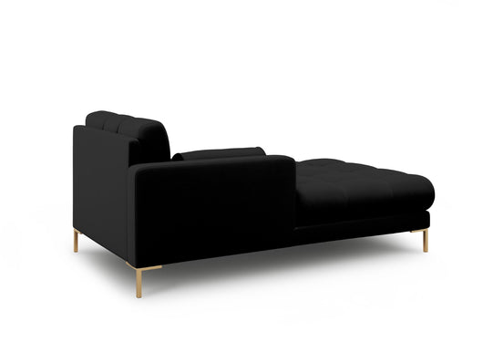 Cosmopolitan Design - Chaise longue sinistra "Bali" in tessuto strutturato nero 