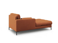 Cosmopolitan Design - Chaise longue sinistra "Bali" in tessuto strutturato mattone 