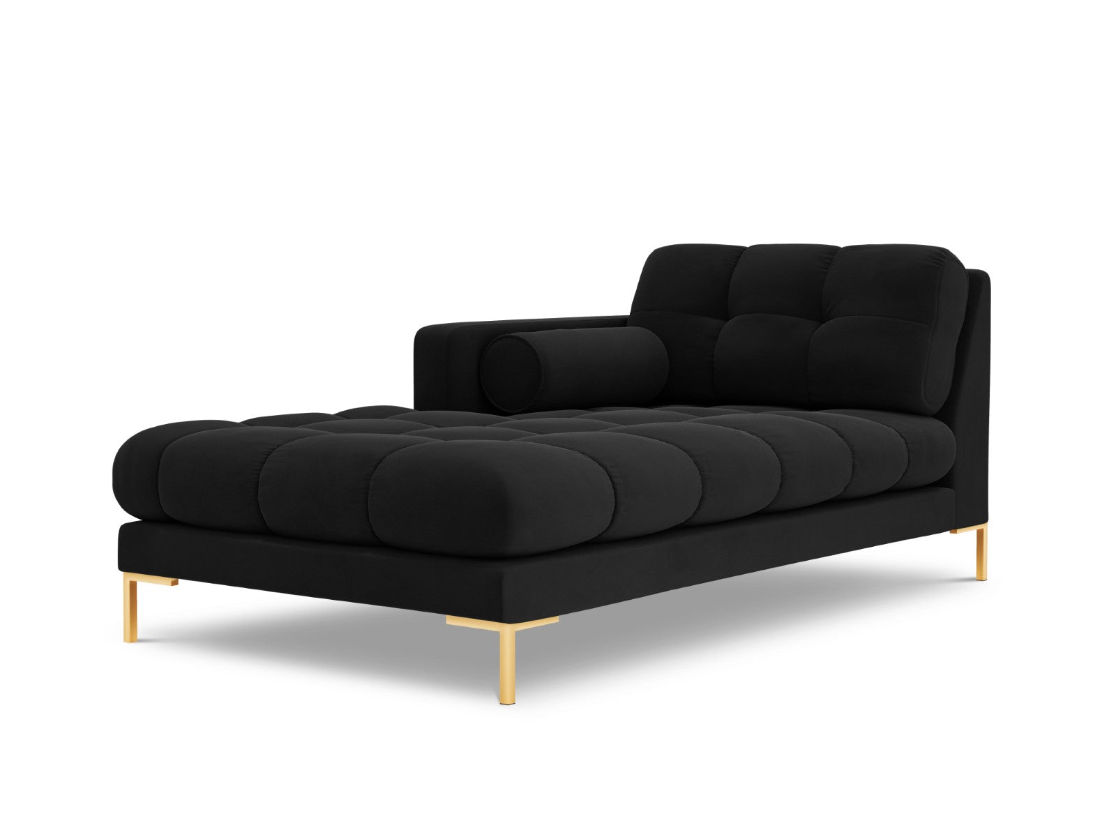 Cosmopolitan Design - Chaise longue sinistra "Bali" in velluto nero 