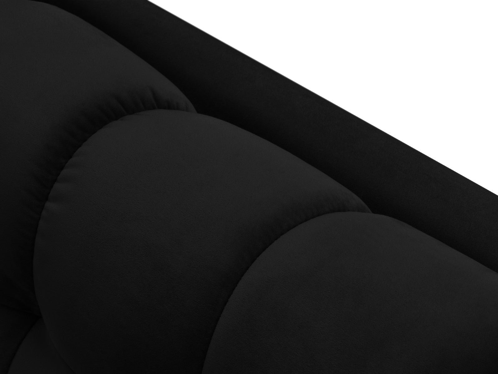 Cosmopolitan Design - Chaise longue sinistra "Bali" in velluto nero 